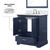 Lexora Dukes 30 in. W Navy Blue Vanity Cabinet and Cultured Marble Top - LVD30SE300
