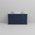 Lexora Dukes 60 in. W Navy Blue Double Sink Vanity Cabinet, Cultured Marble Top, and Faucet Set - LVD60DE301
