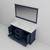 Lexora Dukes 60 in. W Navy Blue Double Sink Vanity Cabinet, Cultured Marble Top, and 58 in. Mirror - LVD60DE310