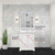 Lexora Dukes 30 in. W White Vanity Cabinet and Cultured Marble Top - LVD30SA300