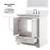 Lexora Dukes 30 in. W White Vanity Cabinet and Cultured Marble Top - LVD30SA300