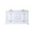 Lexora Dukes 60 in. W White Double Sink Vanity Cabinet, White Quartz Top, and Faucet Set - LVD60DA201