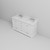 Lexora Dukes 60 in. W White Double Sink Vanity Cabinet, Cultured Marble Top, and Faucet Set - LVD60DA301