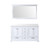 Lexora Dukes 60 in. W White Double Sink Vanity Cabinet, Cultured Marble Top, and 58 in. Mirror - LVD60DA310