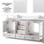 Lexora Dukes 72 in. W White Double Sink Vanity Cabinet and Cultured Marble Top - LVD72DA300