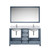 Lexora Jacques 60 in. W Dark Grey Double Sink Vanity Cabinet, Carrara Marble Top, and Faucet Set - LVJ60DB101