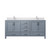 Lexora Jacques 60 in. W Dark Grey Double Sink Vanity Cabinet, White Quartz Top, and Faucet Set - LVJ60DB201