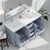 Lexora Jacques 60 in. W Dark Grey Double Sink Vanity Cabinet, Cultured Marble Top, and Faucet Set - LVJ60DB301