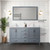 Lexora Jacques 60 in. W Dark Grey Double Sink Vanity Cabinet, Cultured Marble Top, Faucet Set, and 58 in. Mirror - LVJ60DB311