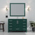 Lexora Jacques 48 in. W Green Bath Vanity Cabinet and Cultured Marble Top - LVJ48SG300