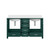 Lexora Jacques 60 in. W Green Double Sink Vanity Cabinet and Cultured Marble Top - LVJ60DG300