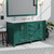 Lexora Jacques 60 in. W Green Double Sink Vanity Cabinet and Cultured Marble Top - LVJ60DG300
