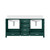 Lexora Jacques 72 in. W Green Double Sink Vanity Cabinet and Cultured Marble Top - LVJ72DG300