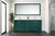 Lexora Jacques 72 in. W Green Double Sink Vanity Cabinet and Cultured Marble Top - LVJ72DG300
