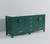 Lexora Jacques 72 in. W Green Double Sink Vanity Cabinet and Cultured Marble Top - LVJ72DG300