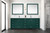 Lexora Jacques 84 in. W Green Double Sink Vanity Cabinet and Cultured Marble Top - LVJ84DG300