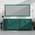 Lexora Jacques 84 in. W Green Double Sink Vanity Cabinet and Cultured Marble Top - LVJ84DG300