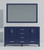 Lexora Jacques 60 in. W Navy Blue Double Sink Vanity Cabinet and 58 in. Mirror - LJ342260DE00M58