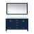 Lexora Jacques 60 in. W Navy Blue Double Sink Vanity Cabinet, Carrara Marble Top, and 58 in. Mirror - LJ342260DEDSM58