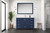 Lexora Jacques 48 in. W Navy Blue Bath Vanity Cabinet and Cultured Marble Top - LVJ48SE300