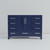 Lexora Jacques 48 in. W Navy Blue Bath Vanity Cabinet and Cultured Marble Top - LVJ48SE300