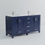 Lexora Jacques 60 in. W Navy Blue Double Sink Vanity Cabinet, Carrara Marble Top, and Faucet Set - LVJ60DE101
