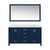Lexora Jacques 60 in. W Navy Blue Double Sink Vanity Cabinet, Cultured Marble Top, and 58 in. Mirror - LVJ60DE310