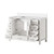 Lexora Jacques 48 in. W White Bath Vanity Cabinet and Cultured Marble Top - LVJ48SA300