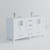 Lexora Jacques 60 in. W White Double Sink Vanity Cabinet, Carrara Marble Top, and Faucet Set - LVJ60DA101