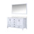 Lexora Jacques 60 in. W White Double Sink Vanity Cabinet, Cultured Marble Top, and 58 in. Mirror - LVJ60DA310