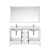 Lexora Jacques 60 in. W White Double Sink Vanity Cabinet, Cultured Marble Top, Faucet Set, and 58 in. Mirror - LVJ60DA311