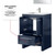 Lexora Lafarre 24 inch W x 20 in D Navy Blue Bath Vanity Cabinet, Cultured Marble Top, Brushed Nickel Faucet Set and 18 in Mirror - LVLF24SNB312 Lexora Lafarre 24 inch W x 20 in D Navy Blue Bath Vanity Cabinet, Cultured Marble Top, Brushed Nickel Faucet Set and 18 in Mirror - LVLF24SNB312