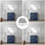 Lexora Lafarre 30 inch W x 20 in D Navy Blue Bath Vanity Cabinet, White Quartz Top, Chrome Faucet Set and 28 in Mirror - LVLF30SNB211