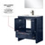 Lexora Lafarre 30 inch W x 20 in D Navy Blue Vanity Cabinet, White Quartz Top, Gun Metal Faucet Set and 28 in Mirror - LVLF30SNB213