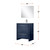 Lexora Lafarre 30 inch W x 20 in D Navy Blue Bath Vanity Cabinet, Cultured Marble Top, Chrome Faucet Set and 28 in Mirror - LVLF30SNB311