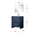 Lexora Lafarre 30 inch W x 20 in D Navy Blue Bath Vanity Cabinet, Cultured Marble Top, Rose Gold Faucet Set and 28 in Mirror - LVLF30SNB314