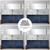 Lexora Lafarre 80 inch W x 20 in D Navy Blue Double Sink Vanity Cabinet, Cultured Marble Top, Chrome Faucet Set and 70 in Mirror - LVLF80DNB311