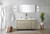 Lexora Lafarre 60 inch W x 20 in D Rustic Acacia Double Sink Vanity Cabinet, Cultured Marble Top, Chrome Faucet Set and 55 in Mirror - LVLF60DRA311