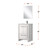 Lexora Lafarre 24 inch W x 20 in D White Vanity Cabinet, Cultured Marble Top, Gun Metal Faucet Set and 18 in Mirror - LVLF24SW313