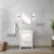 Lexora Lafarre 24 inch W x 20 in D White Bath Vanity Cabinet, Cultured Marble Top, Rose Gold Faucet Set and 18 in Mirror - LVLF24SW314