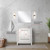 Lexora Lafarre 30 inch W x 20 in D White Bath Vanity Cabinet, Cultured Marble Top, Brushed Nickel Faucet Set and 28 in Mirror - LVLF30SW312