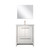 Lexora Lafarre 30 inch W x 20 in D White Bath Vanity Cabinet, Cultured Marble Top, Rose Gold Faucet Set and 28 in Mirror - LVLF30SW314