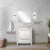 Lexora Lafarre 30 inch W x 20 in D White Bath Vanity Cabinet, Cultured Marble Top, Rose Gold Faucet Set and 28 in Mirror - LVLF30SW314