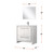 Lexora Lafarre 36 inch W x 20 in D White Bath Vanity Cabinet, Cultured Marble Top, Chrome Faucet Set and 28 in Mirror - LVLF36SW311