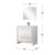 Lexora Lafarre 36 inch W x 20 in D White Vanity Cabinet, Cultured Marble Top, Gun Metal Faucet Set and 28 in Mirror - LVLF36SW313