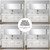 Lexora Lafarre 80 inch W x 20 in D White Double Sink Vanity Cabinet, Cultured Marble Top, Chrome Faucet Set and 70 in Mirror - LVLF80DW311