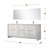Lexora Lafarre 80 inch W x 20 in D White Double Sink Vanity Cabinet, Cultured Marble Top, Rose Gold Faucet Set and 70 in Mirror - LVLF80DW314