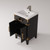 Lexora Laurel 20 inch W x 18 in D Black Oak Vanity Cabinet, Acrylic Top, and Faucet Set - LVL20SJ501