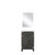 Lexora Laurel 20 inch W x 18 in D Black Oak Vanity Cabinet Acrylic Countertop and 18 in Mirror - LVL20SJ510