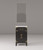 Lexora Laurel 20 inch W x 18 in D Black Oak Vanity Cabinet Acrylic Countertop and 18 in Mirror - LVL20SJ510